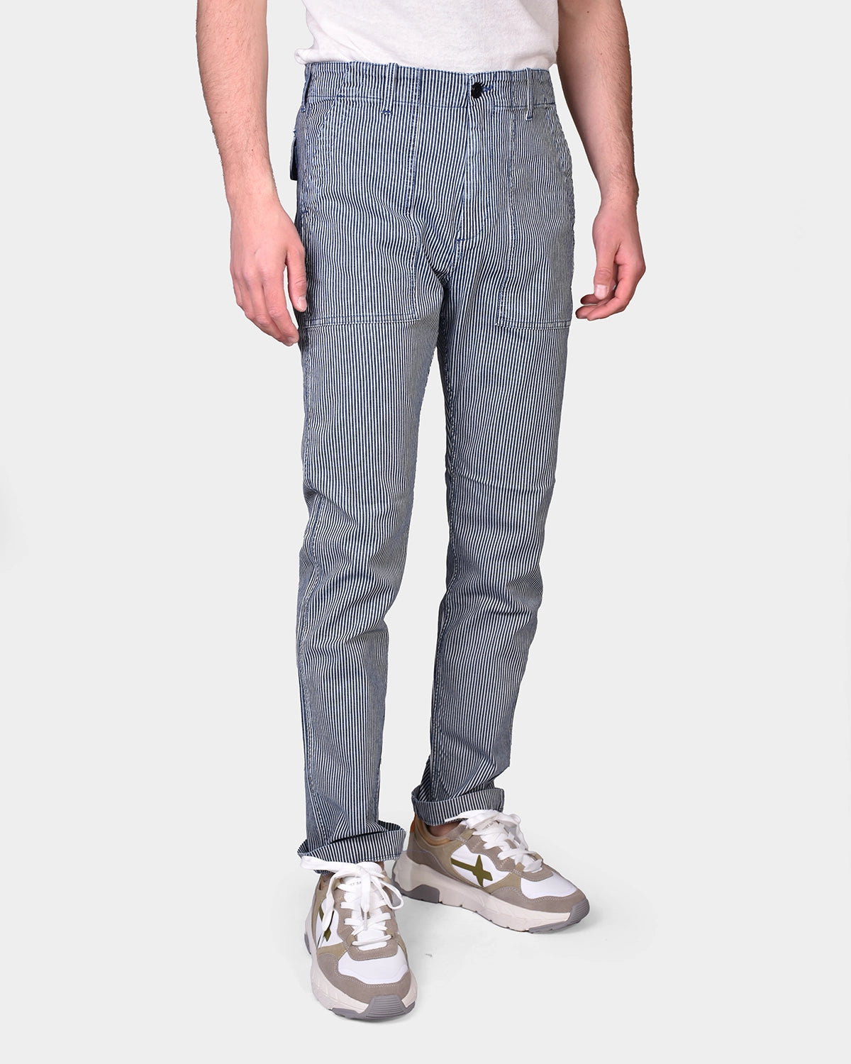 Fatigue Pant Stipe Cotton - Navy - Hugo Sthlm