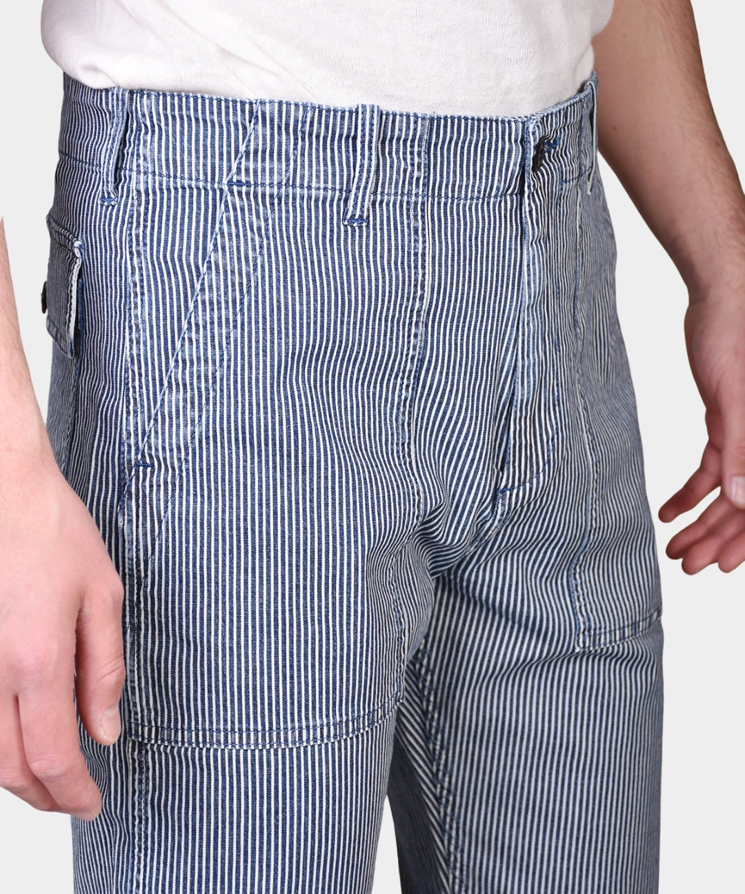 Fatigue Pant Stipe Cotton - Navy - Hugo Sthlm