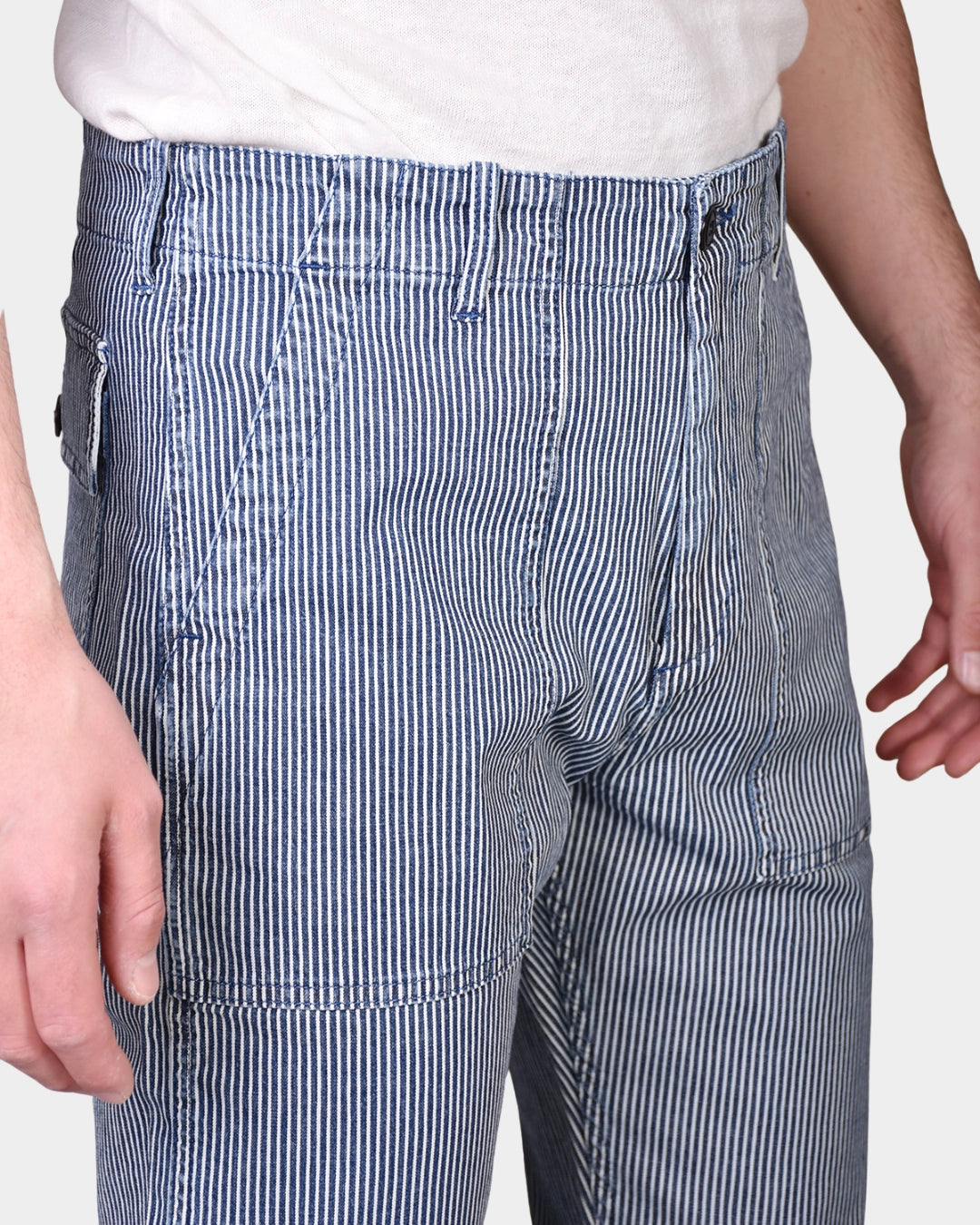 Fatigue Pant Stipe Cotton - Navy - Hugo Sthlm