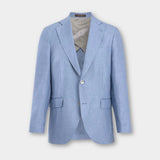Ferry Soft Linen Blazer - Blueberry Blue