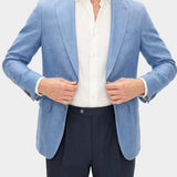 Ferry Soft Linen Blazer - Blueberry Blue