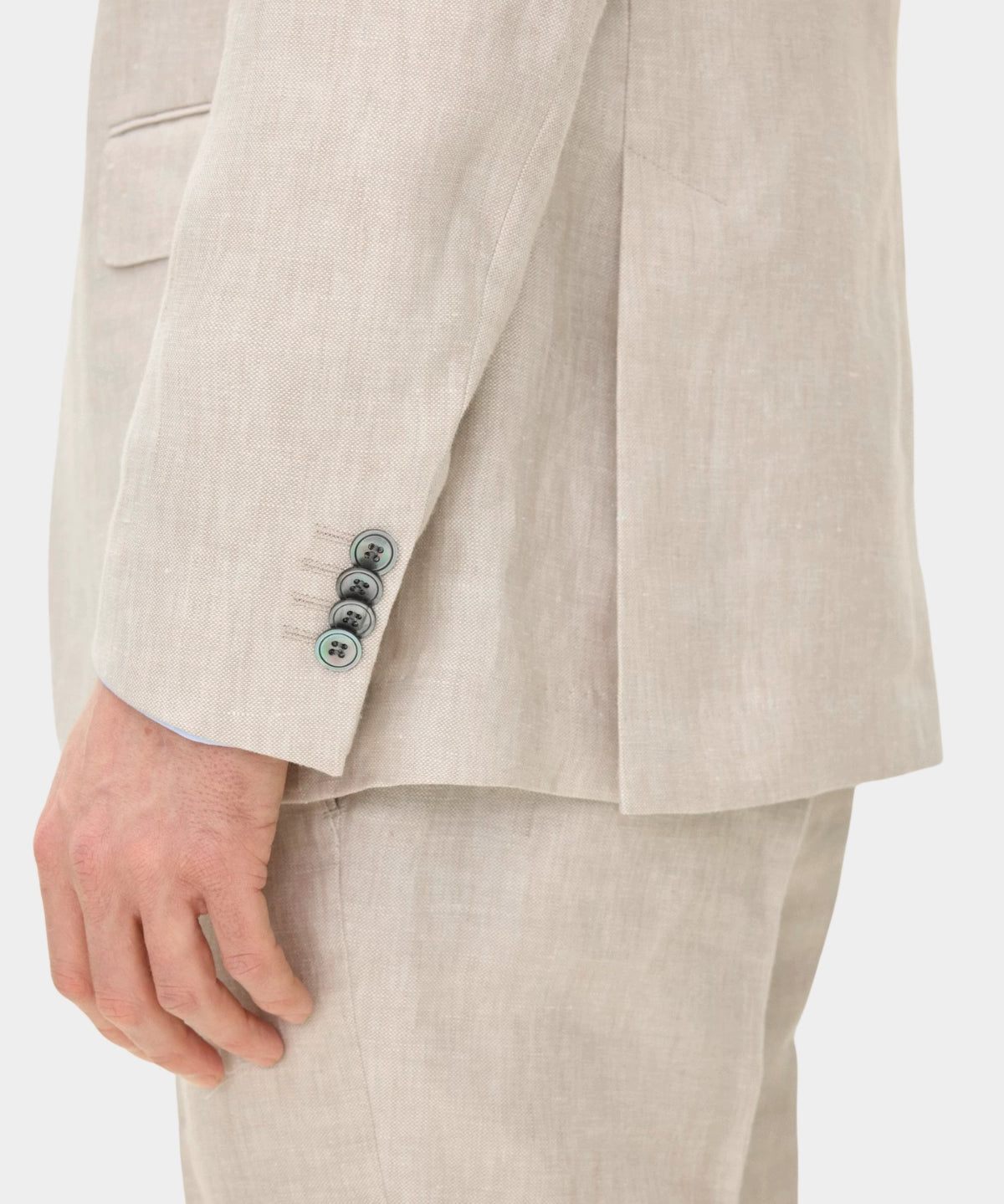 Ferry Soft Linen Blazer - White Grass - Hugo Sthlm