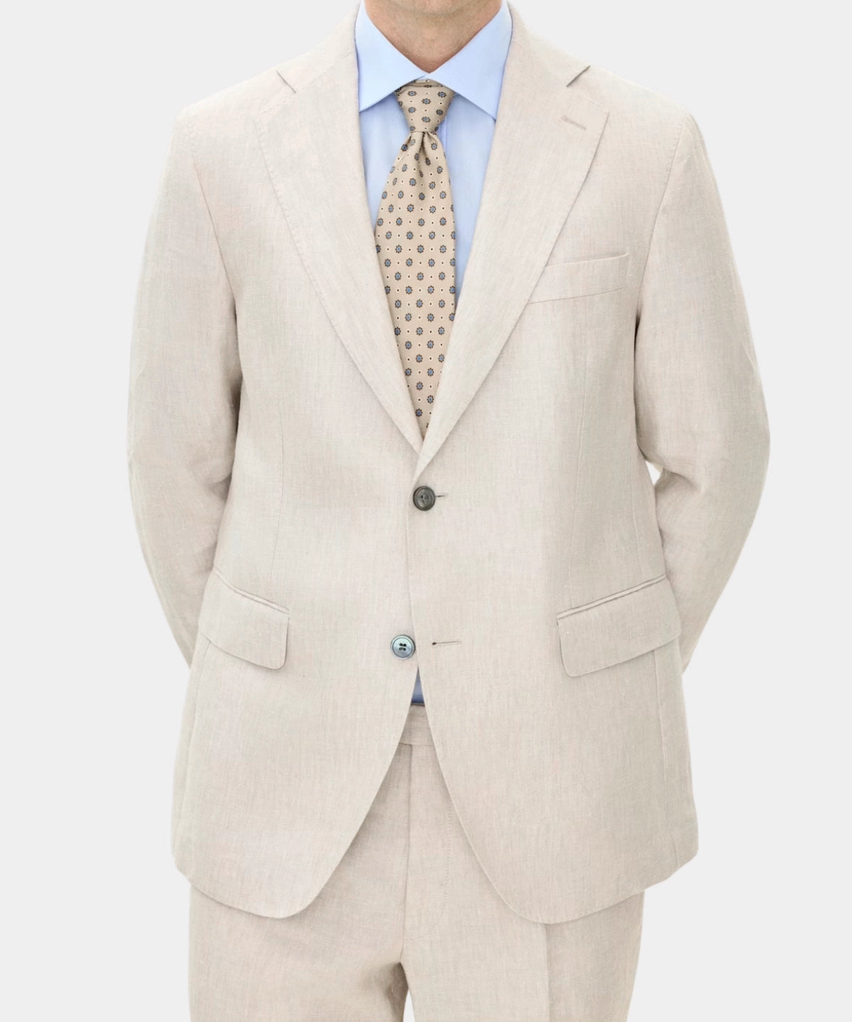 Ferry Soft Linen Blazer - White Grass - Hugo Sthlm