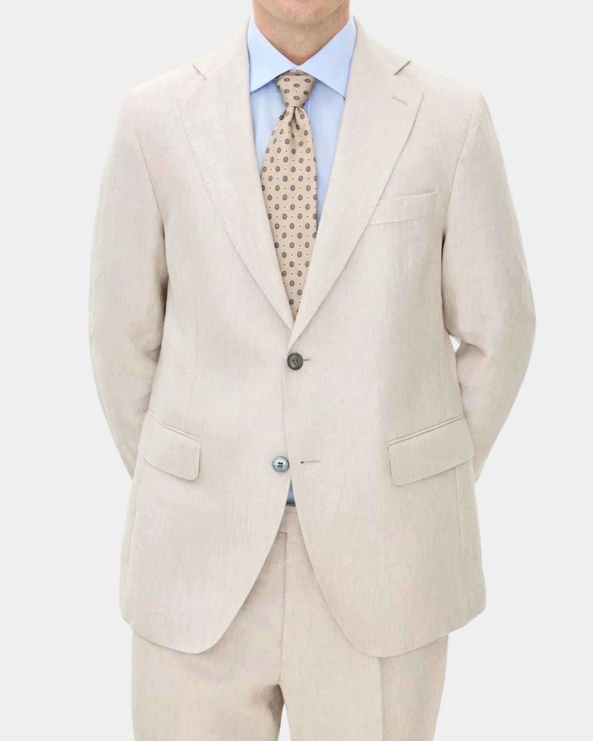 Ferry Soft Linen Blazer - White Grass - Hugo Sthlm