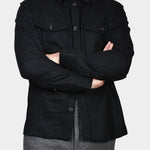 Flat Wool Overshirt - Black - Hugo Sthlm