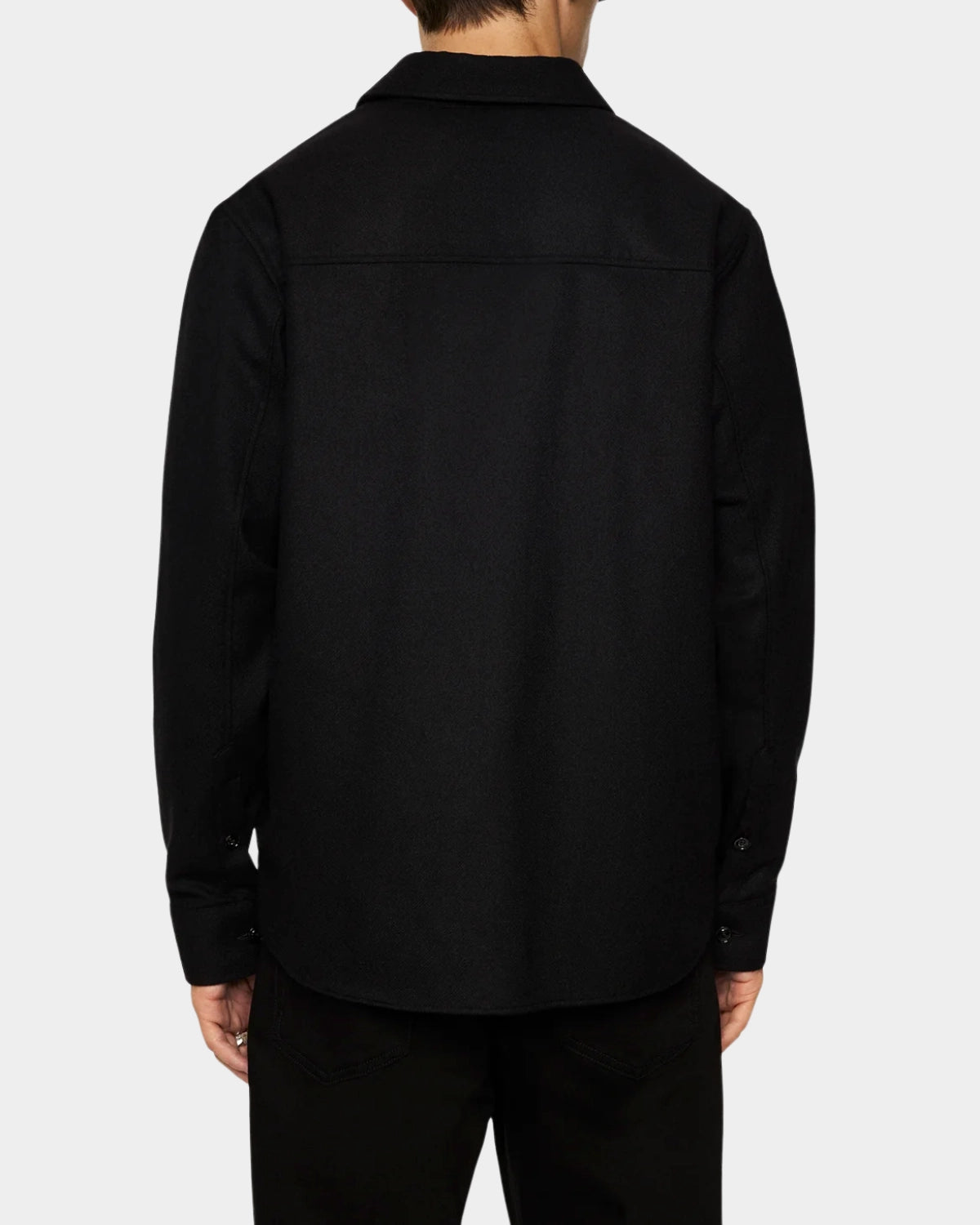 Flat Wool Overshirt - Black - Hugo Sthlm