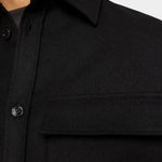 Flat Wool Overshirt - Black - Hugo Sthlm