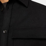 Flat Wool Overshirt - Black - Hugo Sthlm