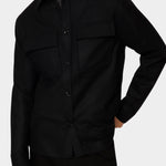 Flat Wool Overshirt - Black - Hugo Sthlm