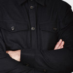 Flat Wool Overshirt - Black - Hugo Sthlm