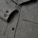 Flat Wool Overshirt - Dark Grey Melange - Hugo Sthlm