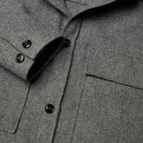 Flat Wool Overshirt - Dark Grey Melange - Hugo Sthlm