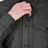 Flat Wool Overshirt - Forest Green - Hugo Sthlm