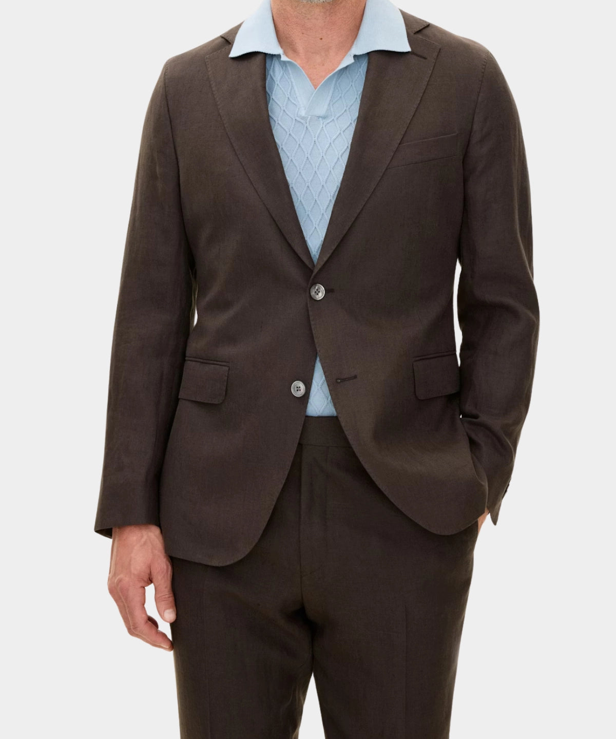 Fogerty Linen Blazer - Brown Elk - Hugo Sthlm
