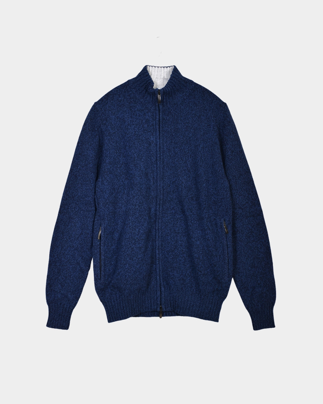 Full Zip Merino Cashmere - Blue - Hugo Sthlm