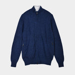 Full Zip Merino Cashmere - Blue - Hugo Sthlm