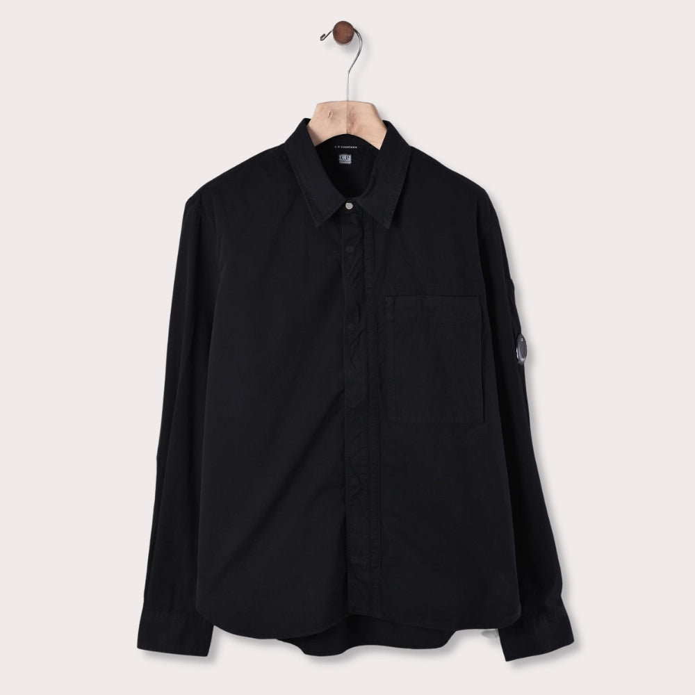 Gabardine Utility Shirt - Black - Hugo Sthlm