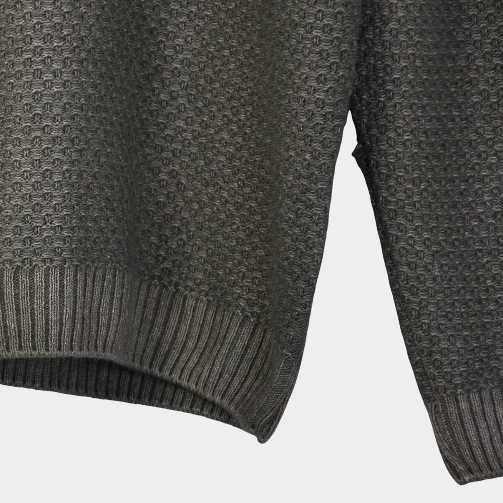 Garment Dyed Sweater Crewneck - Green - Hugo Sthlm