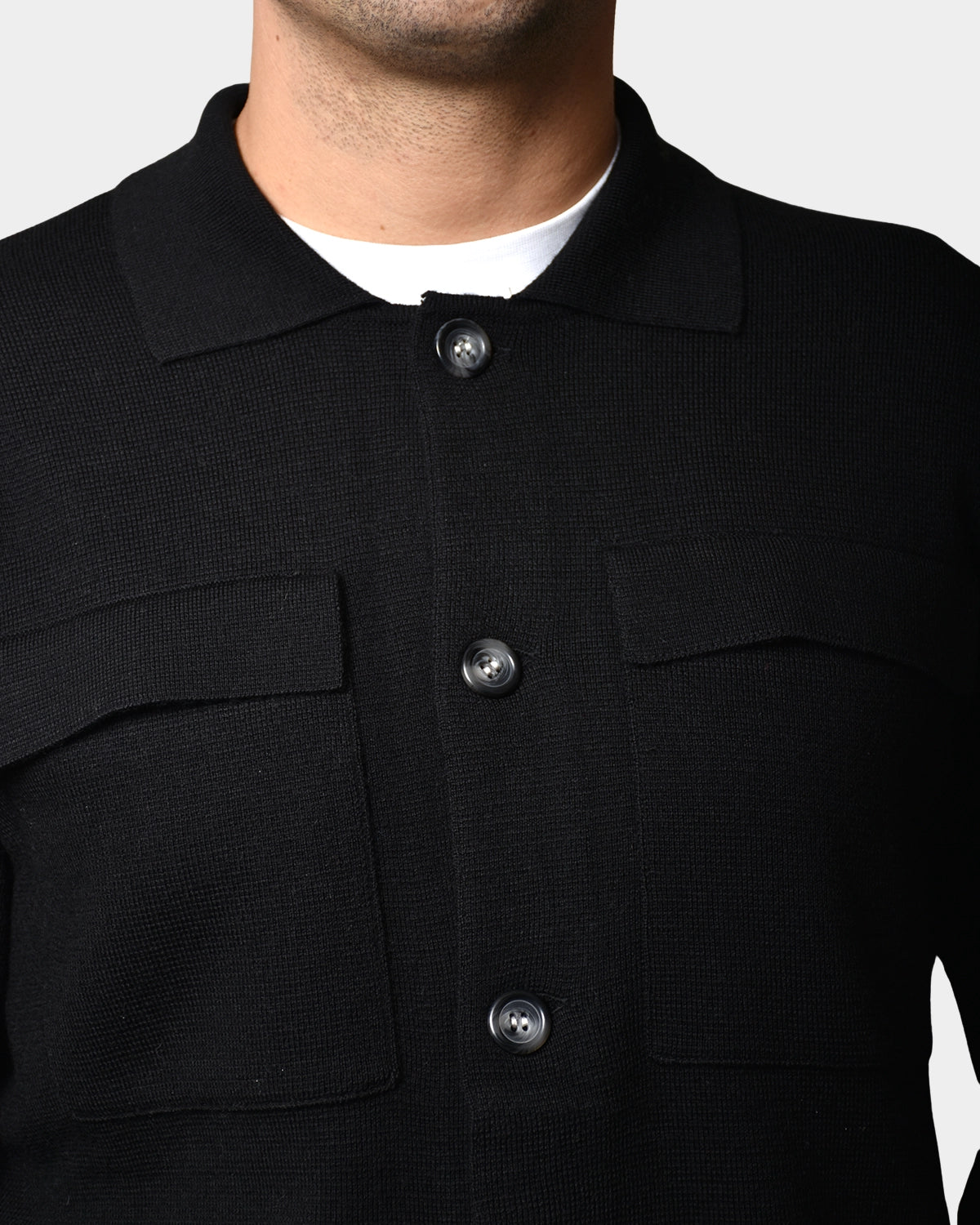 Giacca Bottini & Pocket Merino - Black - Hugo Sthlm