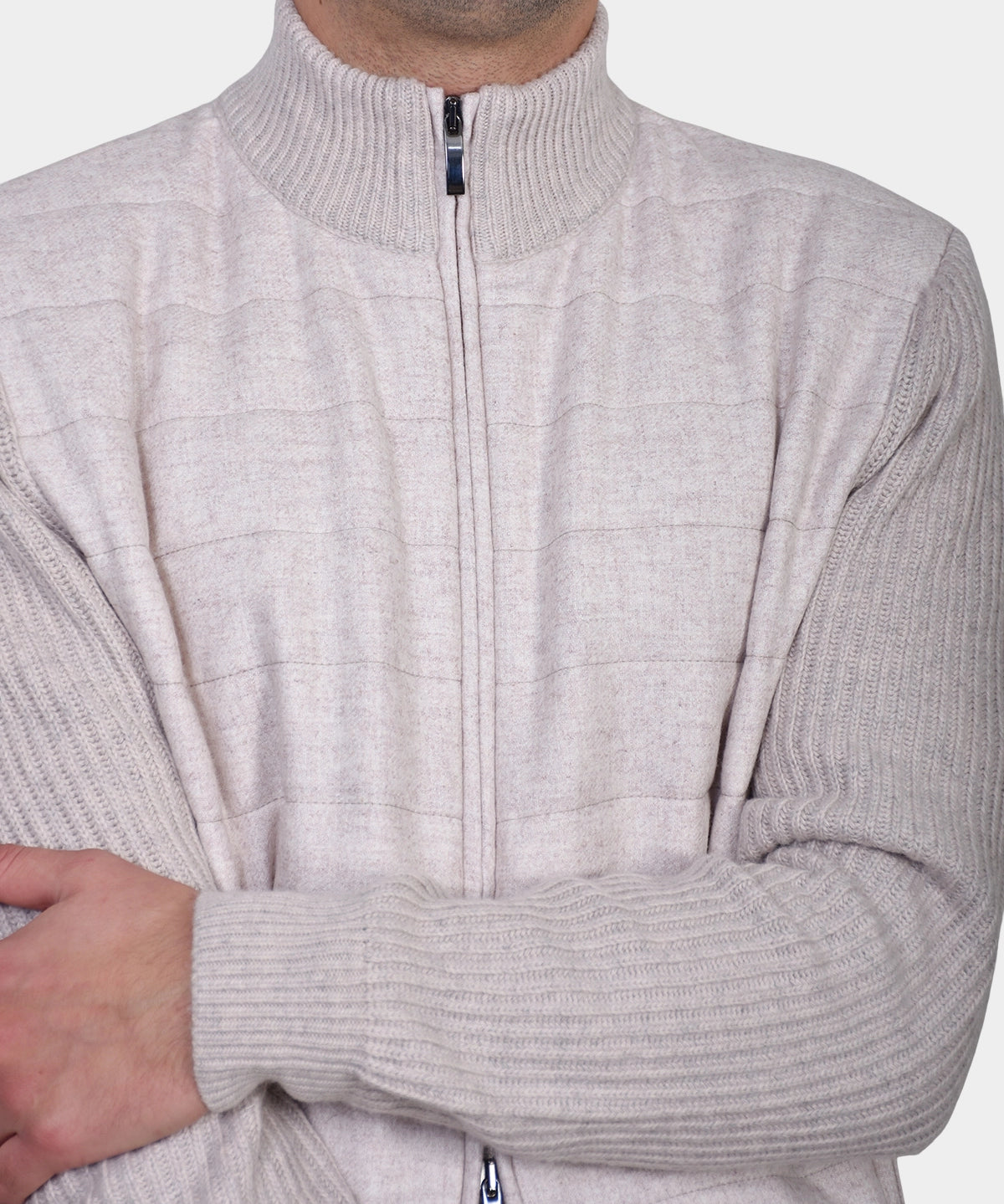 Giacca Zip Wool/Cash Blend - Beige - Hugo Sthlm