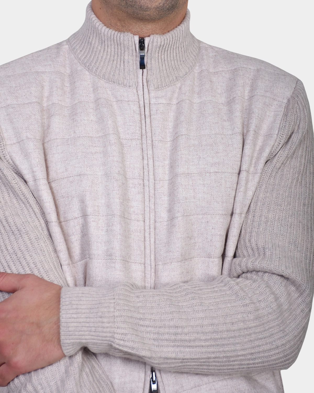 Giacca Zip Wool/Cash Blend - Beige - Hugo Sthlm