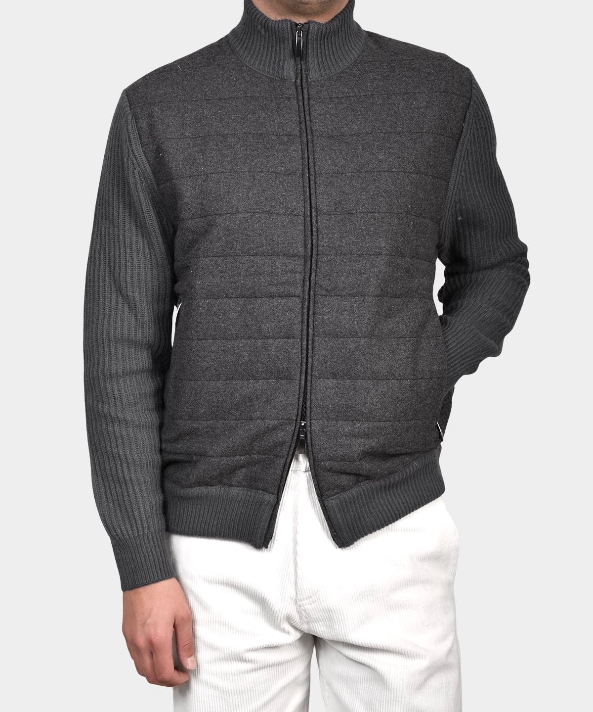 Giacca Zip Wool/Cash Blend - Grafite - Hugo Sthlm