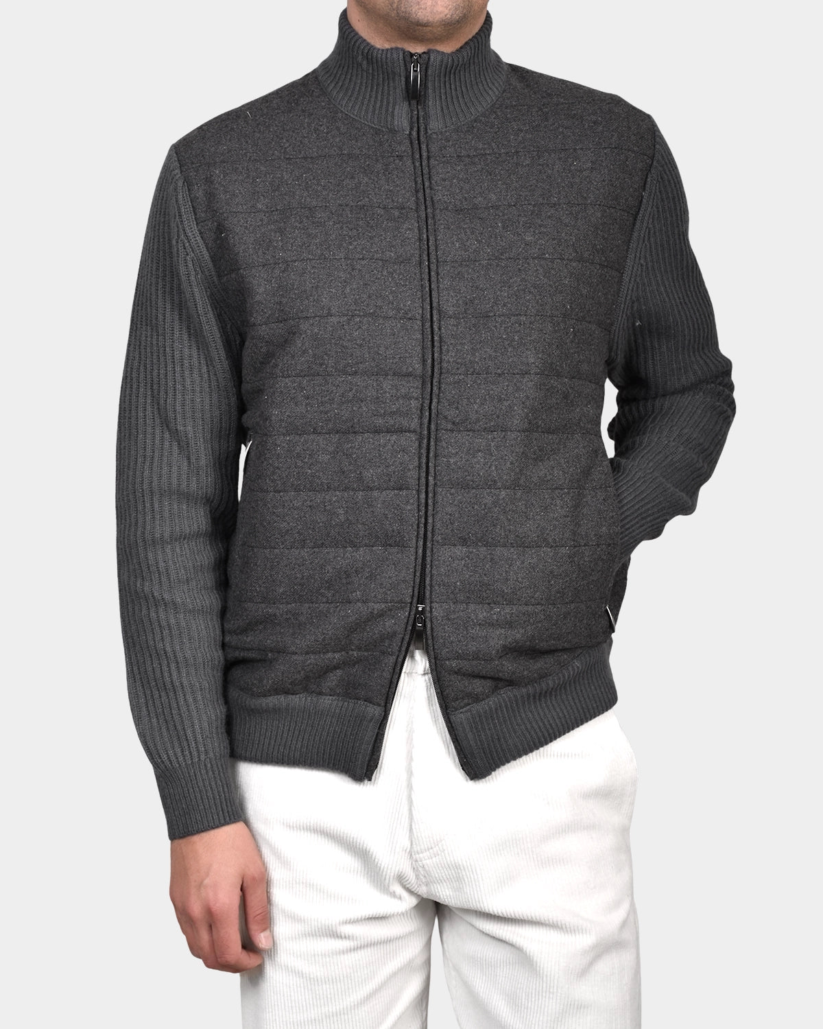 Giacca Zip Wool/Cash Blend - Grafite - Hugo Sthlm