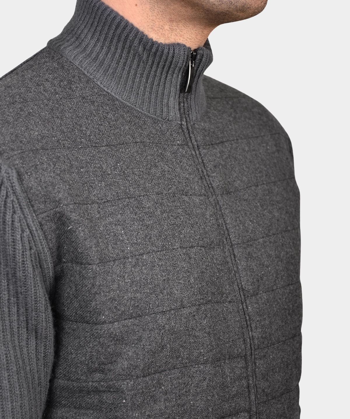 Giacca Zip Wool/Cash Blend - Grafite - Hugo Sthlm