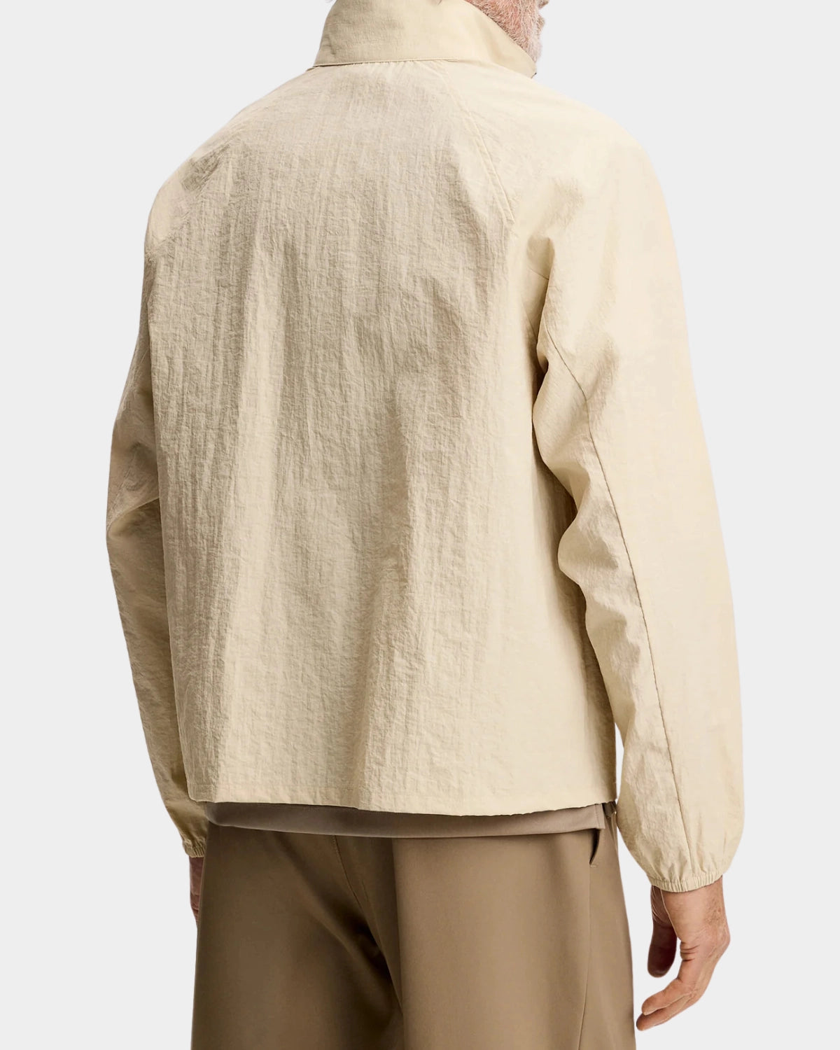 Gian Crinkle Zip Overshirt - Moonbeam - Hugo Sthlm