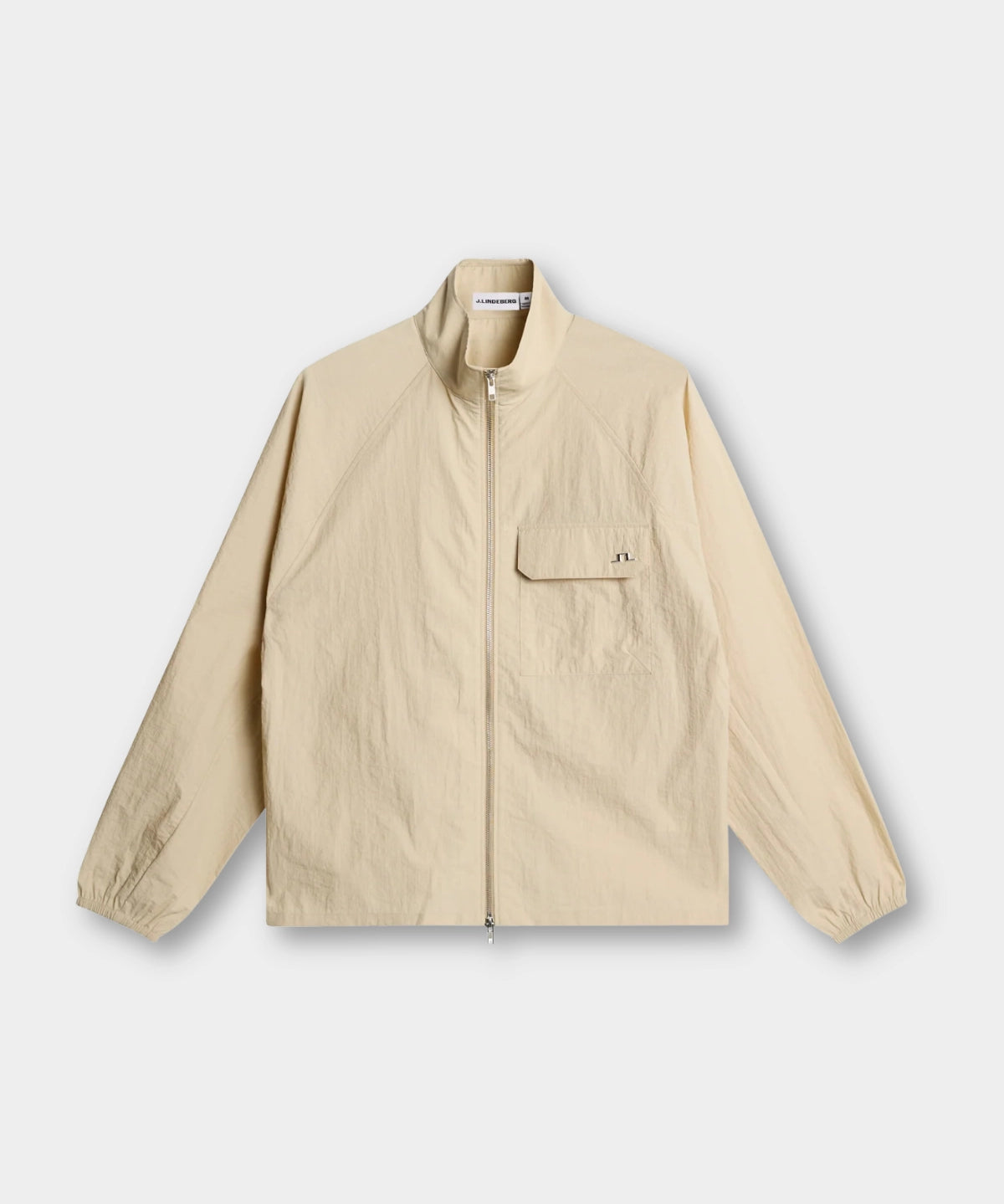 Gian Crinkle Zip Overshirt - Moonbeam - Hugo Sthlm