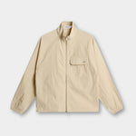 Gian Crinkle Zip Overshirt - Moonbeam - Hugo Sthlm