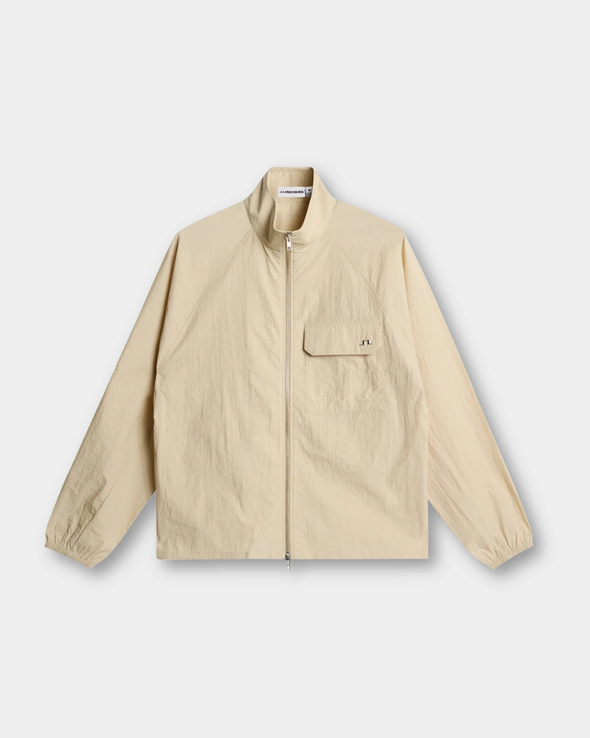 Gian Crinkle Zip Overshirt - Moonbeam - Hugo Sthlm