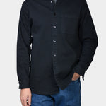 Hooper Shirt Washed Twill - Washed Black - Hugo Sthlm