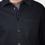 Hooper Shirt Washed Twill - Washed Black - Hugo Sthlm