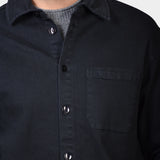 Hooper Shirt Washed Twill - Washed Black - Hugo Sthlm