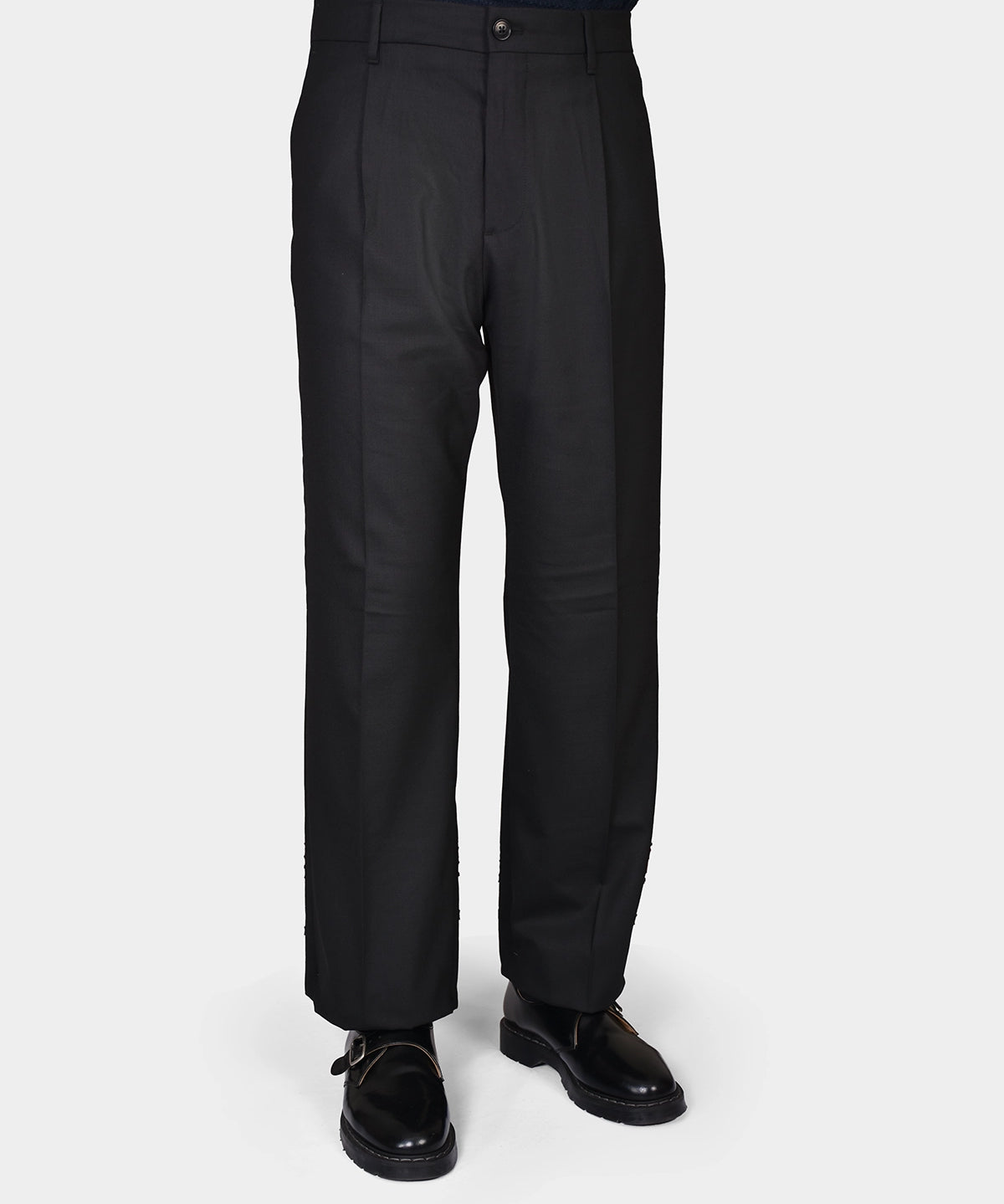 Haij Pleated Twill Pants - Black - Hugo Sthlm