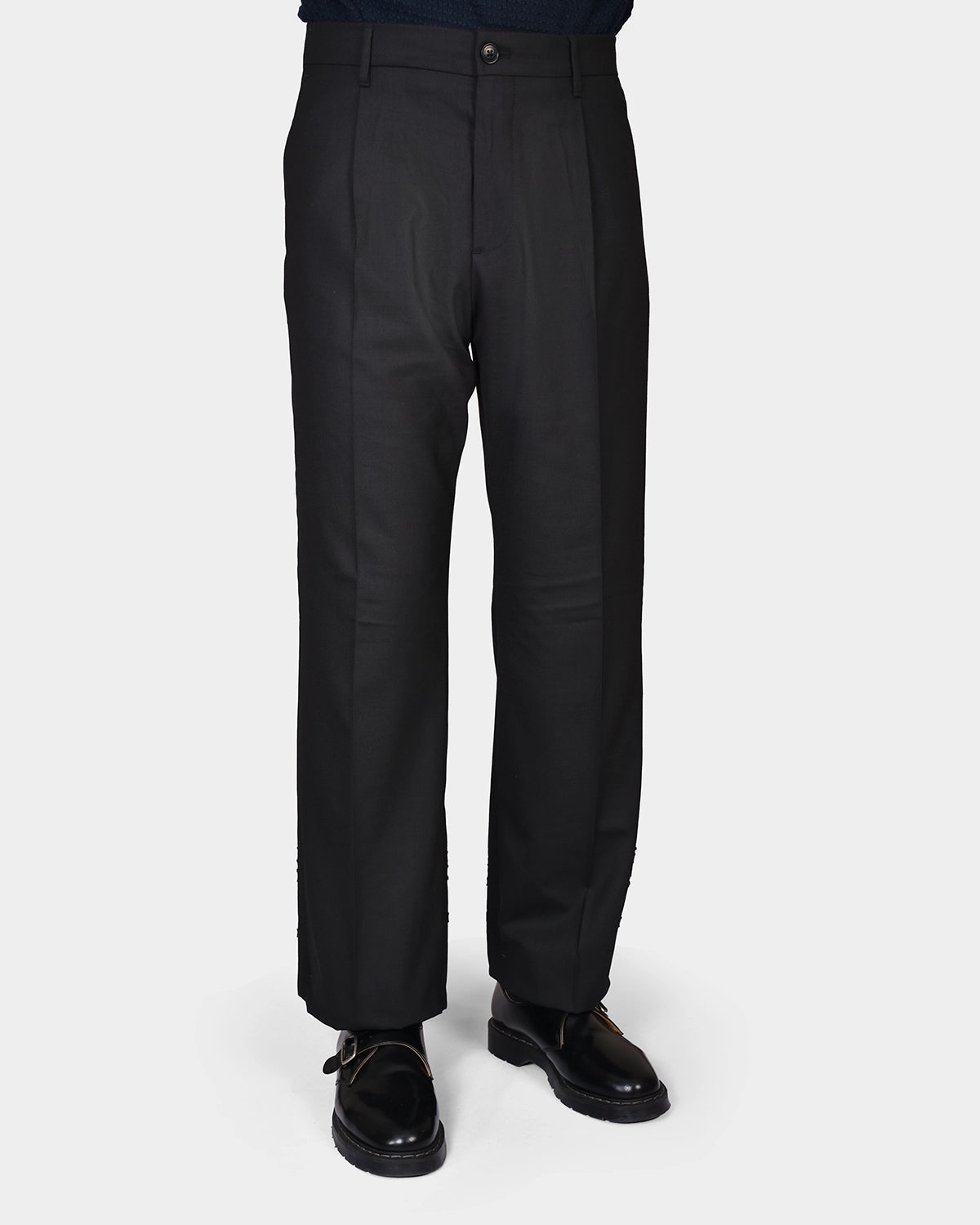 Haij Pleated Twill Pants - Black - Hugo Sthlm