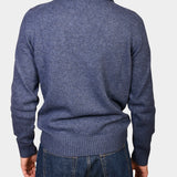 Halfzip High Neck Wool - Denim