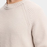 Hallow Knitted Crew Neck - Moonbeam