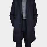 Herringbone Coat - Navy - Hugo Sthlm