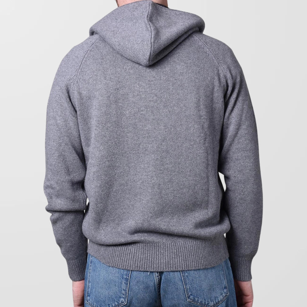 Hooded Zip Sweater - Dark Grey - Hugo Sthlm