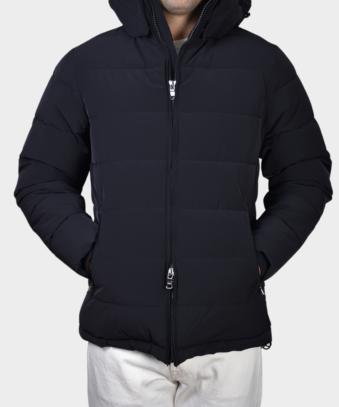 Hooded Puffer Jacket - Navy - Hugo Sthlm