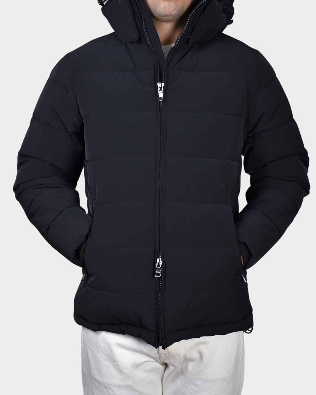 Hooded Puffer Jacket - Navy - Hugo Sthlm