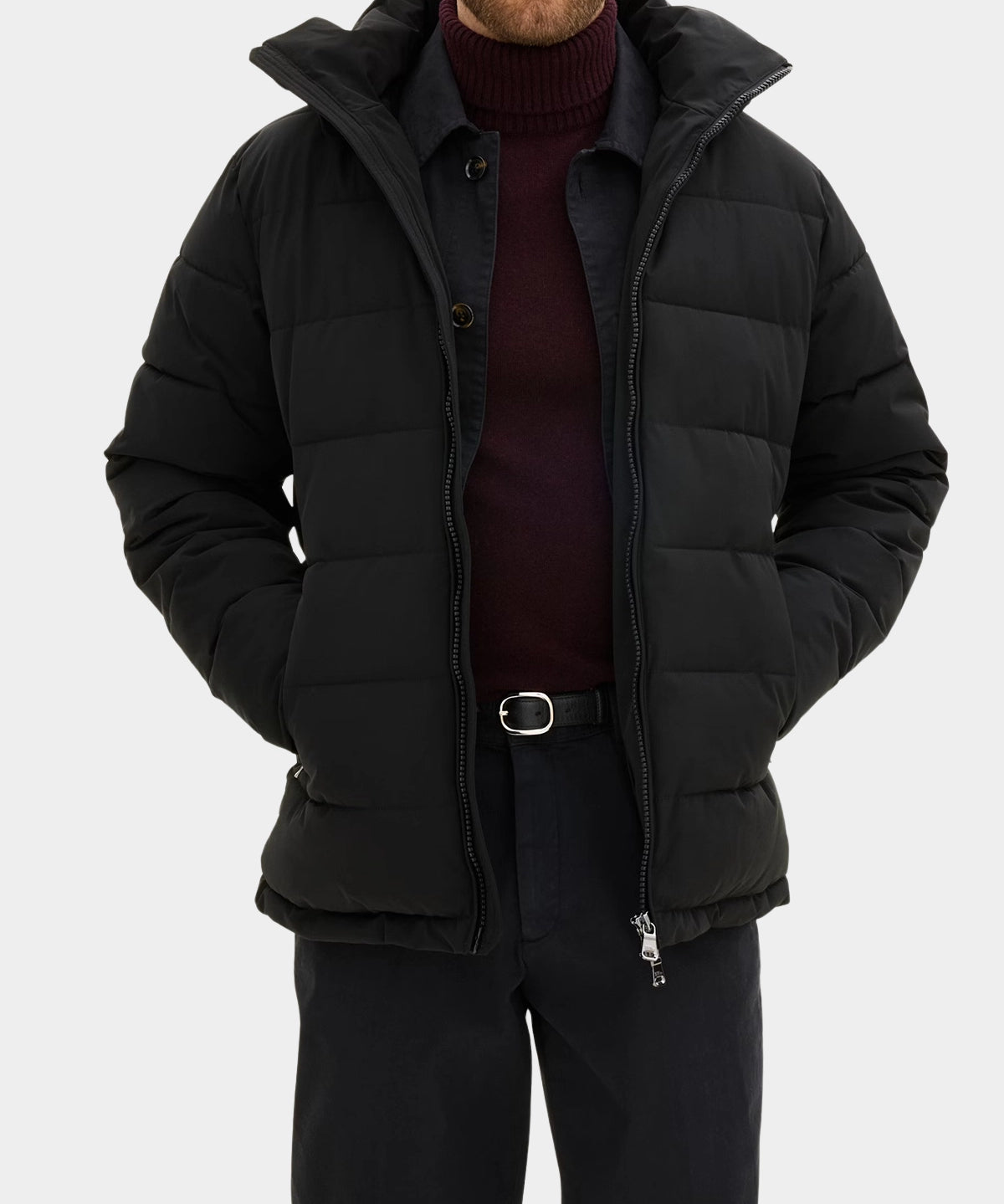 Hooded Puffer Jacket - Black - Hugo Sthlm