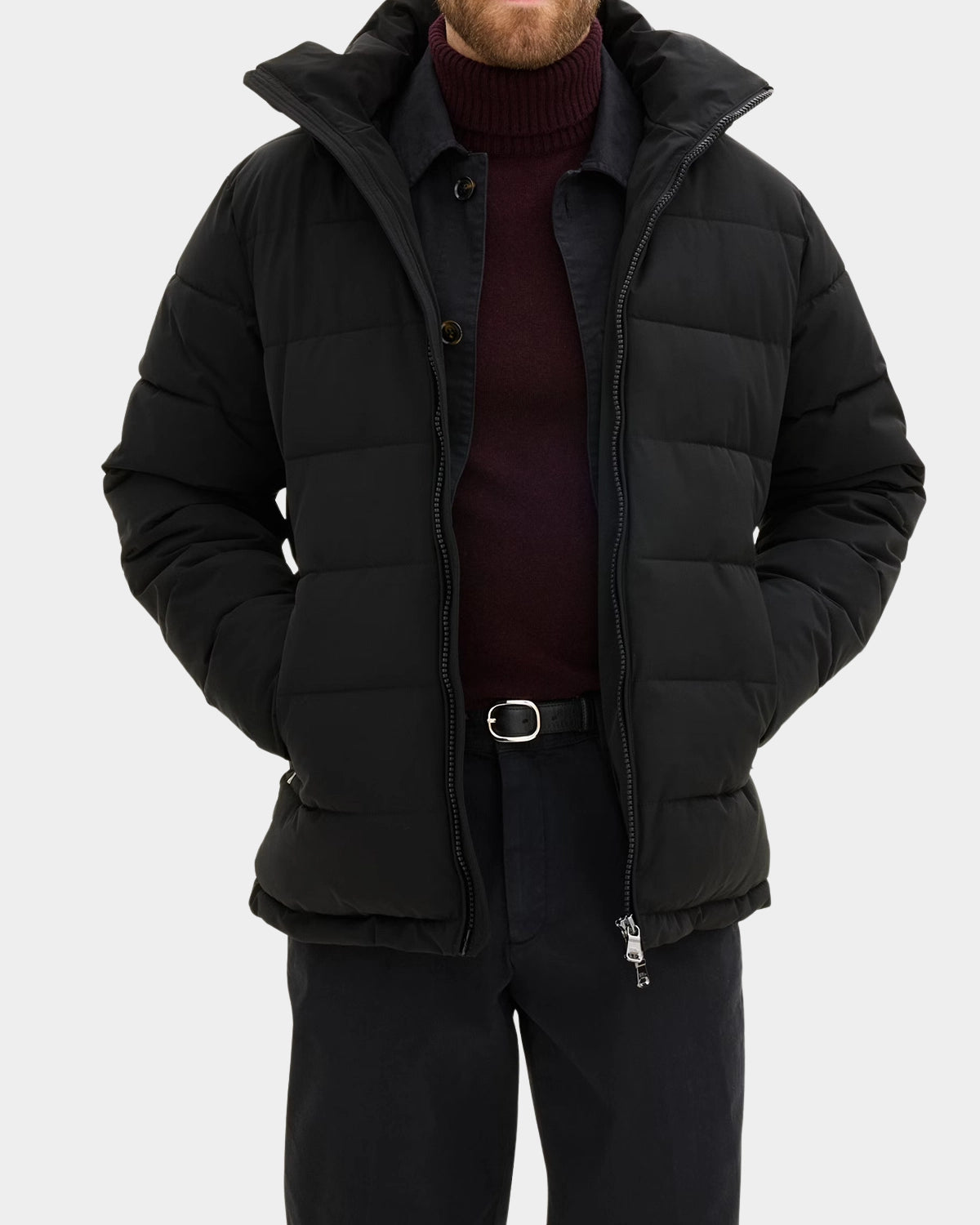 Hooded Puffer Jacket - Black - Hugo Sthlm