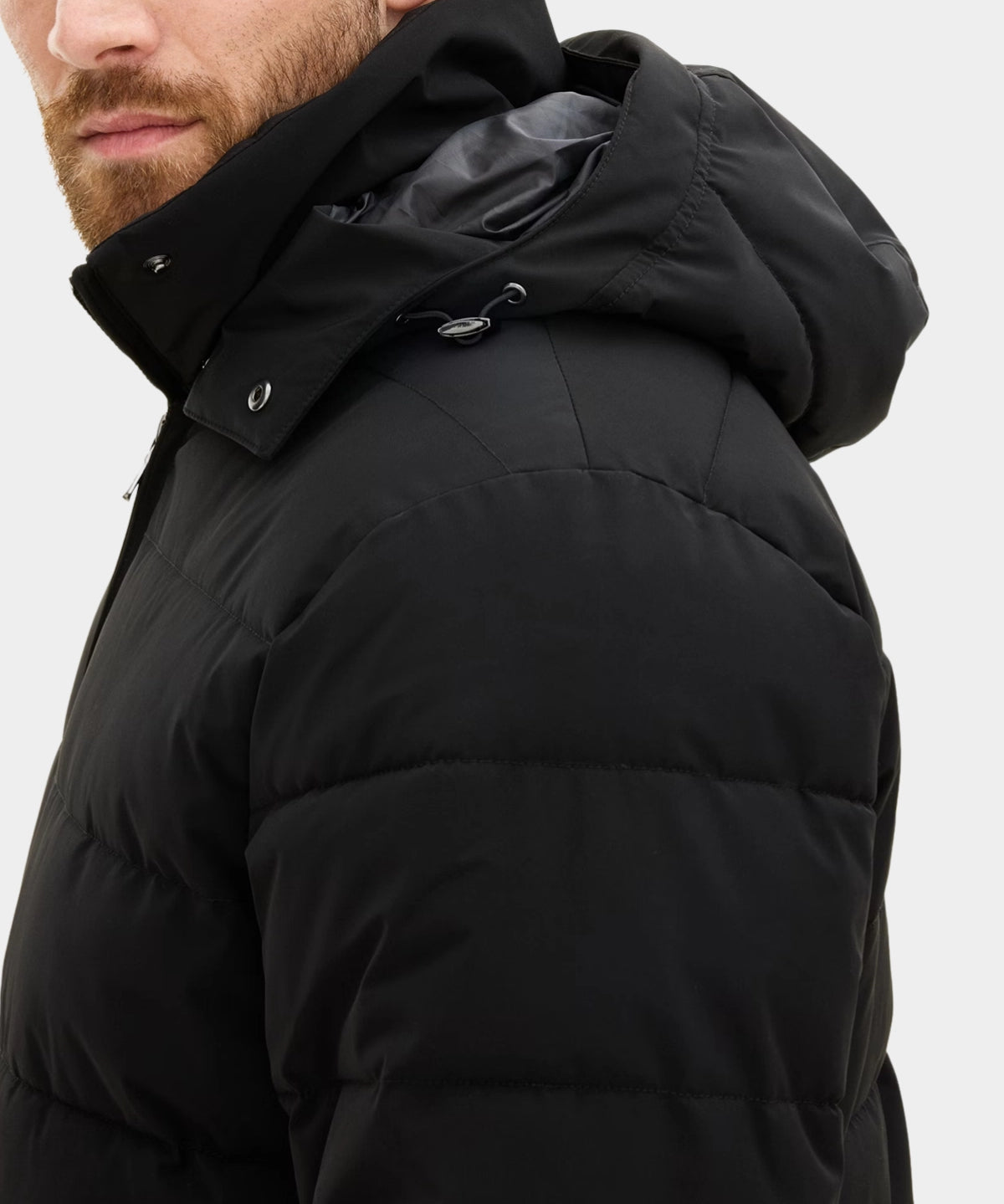Hooded Puffer Jacket - Black - Hugo Sthlm
