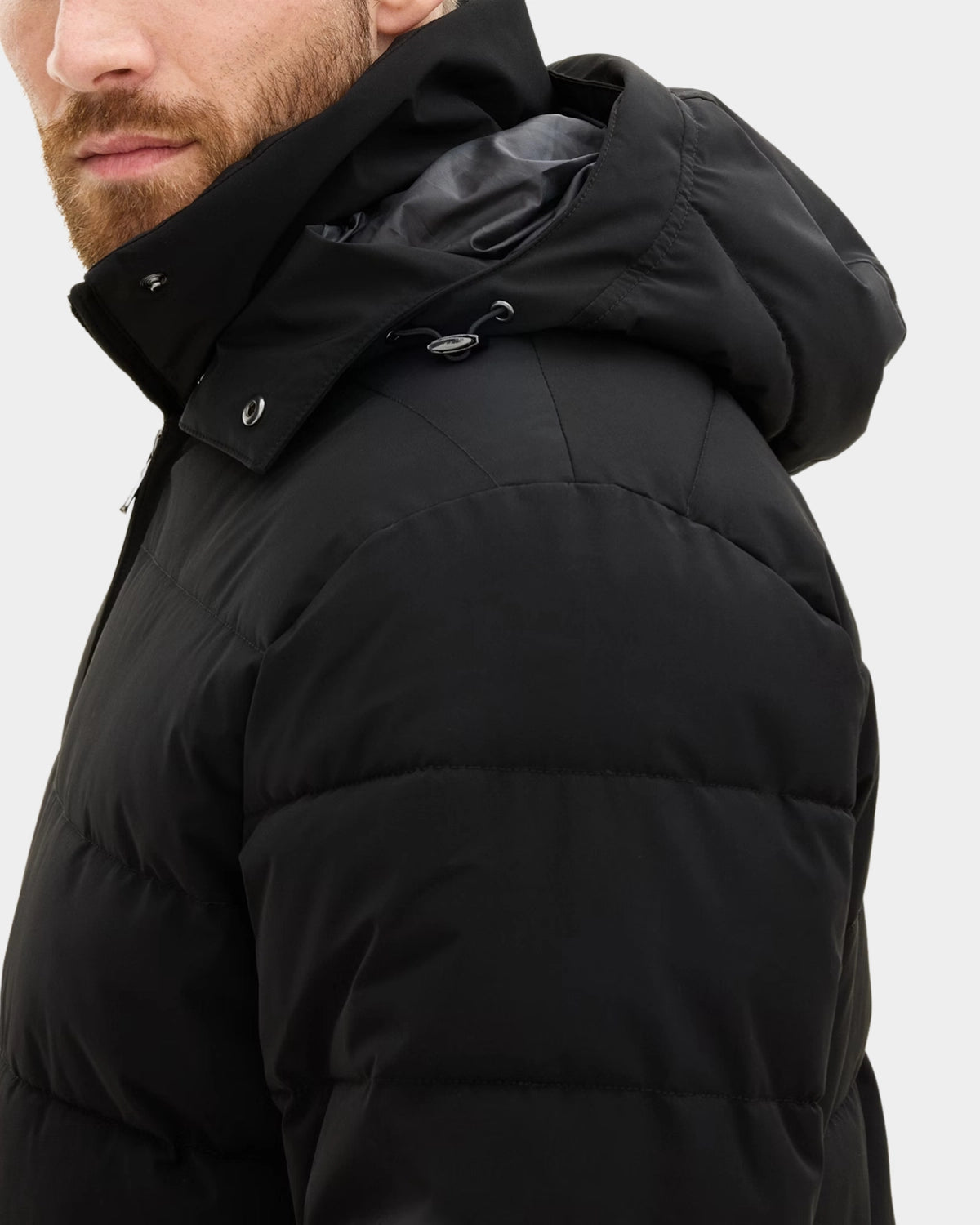 Hooded Puffer Jacket - Black - Hugo Sthlm