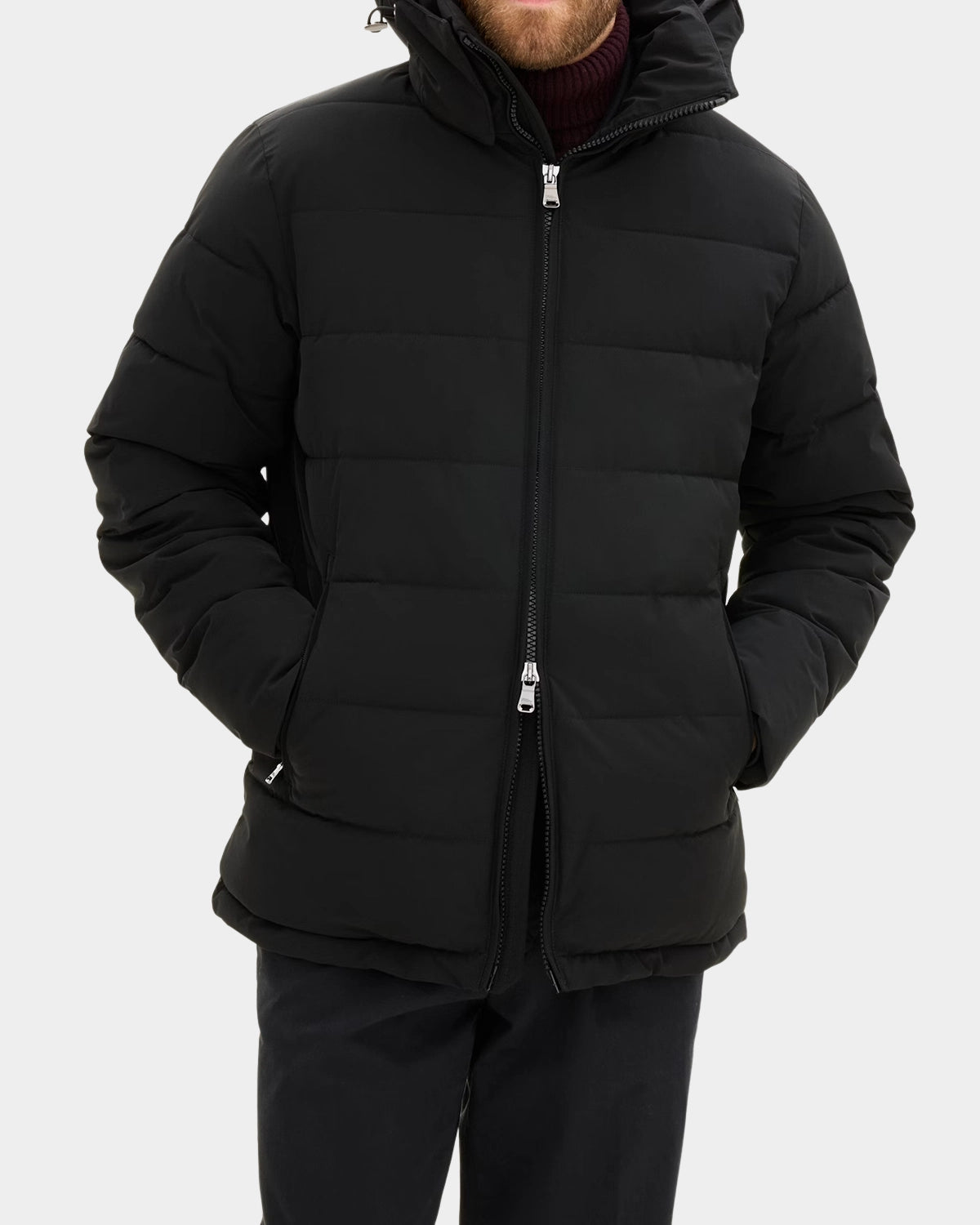 Hooded Puffer Jacket - Black - Hugo Sthlm