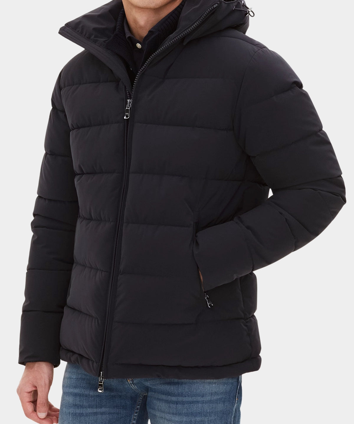 Hooded Puffer Jacket - Navy - Hugo Sthlm