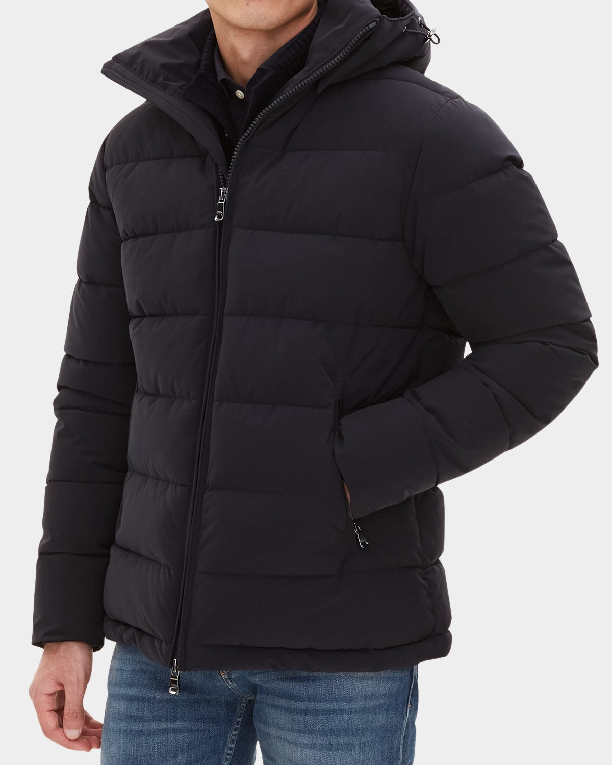 Hooded Puffer Jacket - Navy - Hugo Sthlm